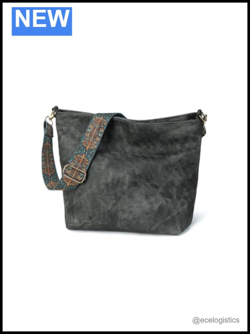Genuine Leather Slouchy Hobo Crossbody Bag with Adjustable Strap